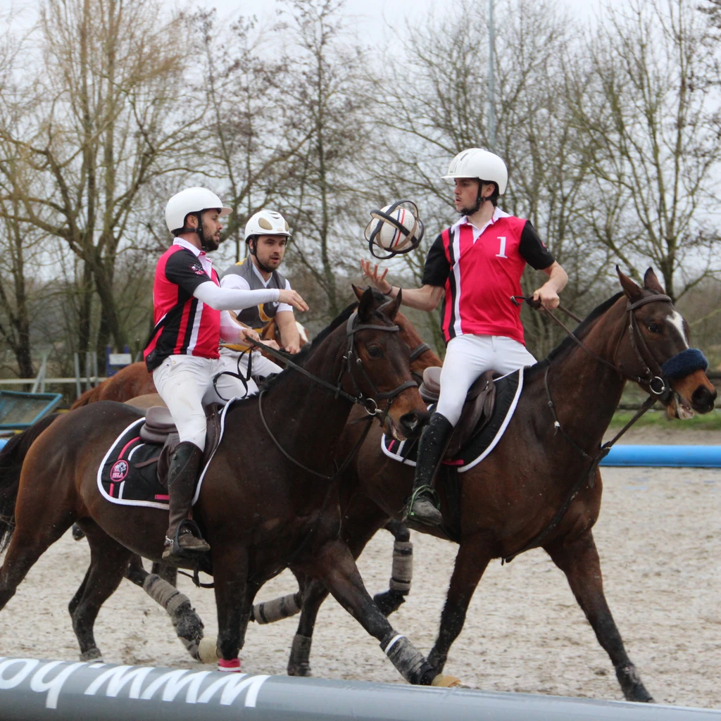 Equipe amateur HBLA en action lors d'un match de horseball